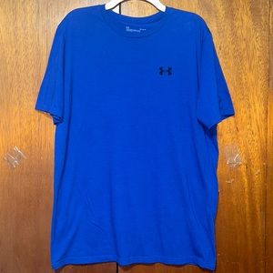 Blue Under Armour  short sleeve tee. Size Lg.